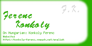 ferenc konkoly business card